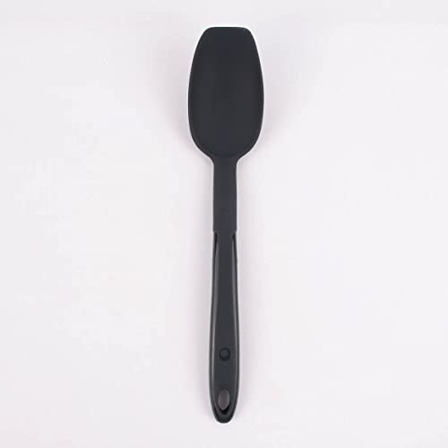 Kochblume Cuchara para salsa S, silicona premium y sin BPA, resistente al calor, apta para lavavajillas, 25,5 cm, color: antracita