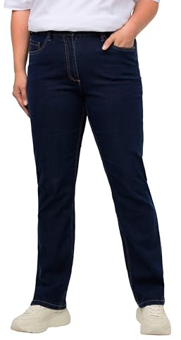 Ulla Popken Jeans Regular Fit Stretch, Vaqueros Mujer, Blau (Blue Denim), 38W / 32L