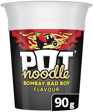 Pot Noodle Bombay Bad Boy Standard Pot instant vegan* snack quick to make noodles Instant Noodle 90 g