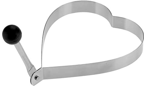 Westmark 2 Emporte-Pièces/Moule en forme de Coeur, avec Poignée, Acier inoxydable/plastique, Coeur, Argenté/Noir, 12572260