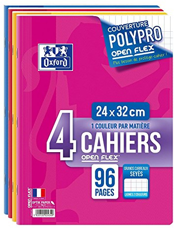 Oxford träningsböcker med 96 sidor 24 x 32 / paket med 3 + 1 gratis