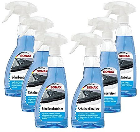 6x 500ml SONAX Scheibenenteiser Scheiben-Entfroster Sprühflasche Enteiserspray