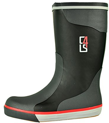 crazy4sailing Damen Herren Segelstiefel Gummistiefel, Schwarz, 43 EU