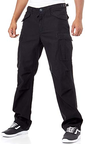 West Coast Choppers Pantalon Treillis M-65 Vintage Noir (XXL, Noir)
