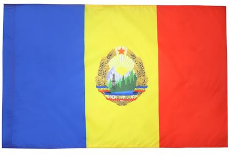 AZ FLAG - Flagge Sozialistische Republik Rumänien 1947-1989 - 90x60 cm - Rumänisch Fahne 60 x 90 Cm Scheide Für Mast - Flaggen