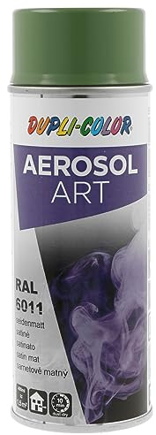 DUPLI-COLOR AEROSOL ART RAL 6011 resedagrün seidenmatt 400 ml, Spraylack für vielseitigen Einsatz, schnelltrocknend, hohe Deckkraft, für Innen- und Außenbereiche geeignet
