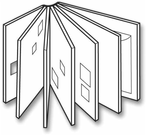 EK Success Art Blanche' 6 Inch by 5-3/4 Inch by 5 Inch Chipboard Book, Square