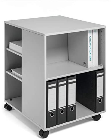 Durable Multifunktions-Wagen 74/59, 3-seitig offen mit 6 Regalböden (528 x 748 x 592 mm), grau, 311310