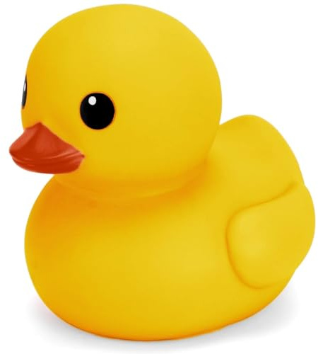 XL Jumbo Large Rubber Duck Bath Toy - No Hole Giant Duck, Waterproof Big Duckie Baby Shower Water Toy Without Hole for Kids Home, Decor, Party Gift 8-Inches (Yellow)