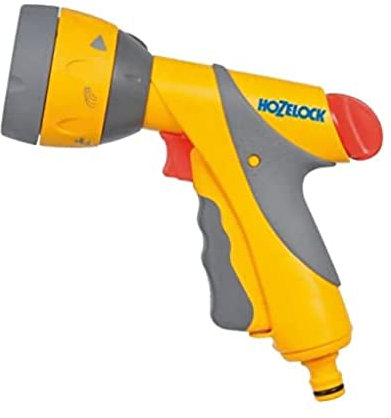HOZELOCK - Mehrstrahl-Bewässerungspistole Plus: Ideal für den täglichen und intensiven Gebrauch, multifunktional, ergonomisch, komfortabel, verriegelbar und Durchflussregelung, 6 Strahlen [2684P0000]