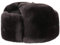 Lierys Zhivago Fur Hat with Leather (Approx. 12 cm high) - Ushanka with Quilted Lining - Russian Hat with Fur (New Wool) - Winter Hat - Chapka with Ear Flaps Brown S (54-55 cm)