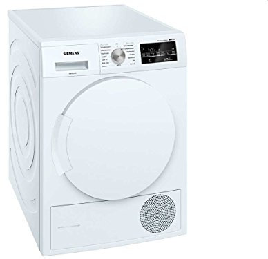Sèche-linge à pompe à chaleur Siemens WT43W460 iQ500 - A++ - 7 kg - Blanc - Grand écran avec présélection du temps de fin - Auto-nettoyage automatique