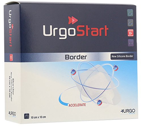 Urgostart Border 10x10 cm Schaumstoffwundverband
