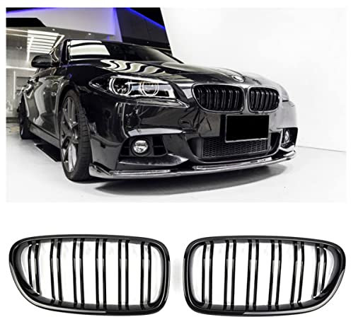 GCP F10 F11 F18 Nieren Doppelsteg Sport Kühlergrill Glanz Schwarz