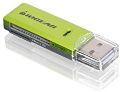 IOGEAR USB 2.0 SD Portable Card Reader - Dual Slot - Rate Up To 480Mbps - USB Powered - SDXC/SDHC/SD/Micro SDXC/Micro SD/Micro SDHC/M2/MS/CF/UHS-I - Mac/Win/Chrome - GFR204SD