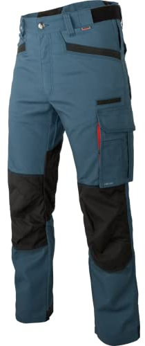 WÜRTH MODYF Bundhose Nature - professionelle Arbeitshose für Herren - Bundhose mit Knieschutztaschen - in der Größe 48 Lang in Schieferblau