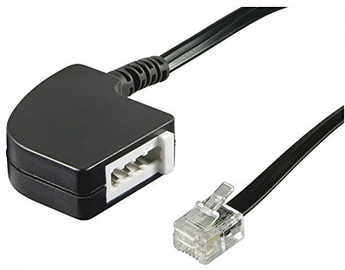 Wentronic Telefon Adapter (RJ11 Stecker auf TAE F Buchse)