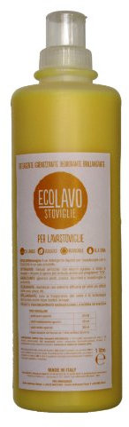 ECOLAVO Stoviglie - 4 in 1 - Detergente Igienizzante Brillantante Deodorante - 1 Litro