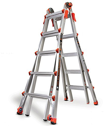 Little Giant Ladders, Velocity with Wheels, M26, 26 Ft, Multi-Position Ladder, Aluminum, Type 1A, 300 lbs Weight Rating, (15426-001)