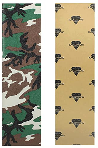 Black Diamond Sheet of Skateboard Grip Tape 9 x 33 (Camo)