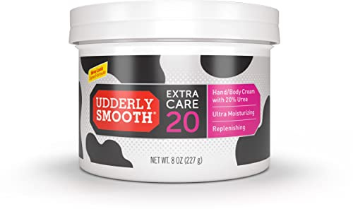 Udderly Smooth Extra Care Hand, Body & Foot Cream with 20% Urea, Daily Moisturizer to Restore Dry or Irritated Skin, Dermatologist Tested, 8 Oz