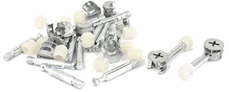 sourcing map 15 Stücke Verbindungsschraube Möbel Eisenware Verbindungsbeschläge exzentrische Nocken Radmutter