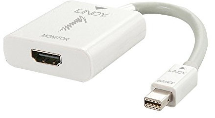 Lindy 41069 Adattatore attivo Mini DisplayPort 1.2 a HDMI 4K60 Eyefinity, Bianco