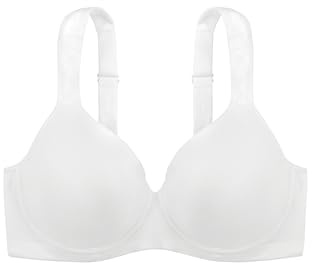 Dorina Women's Rachel Bra - Lightly Padded Demi Bra with Underwired Moulded Cups, Adjustable Straps, and Soft Micro Fabric for All-Day Comfort, White