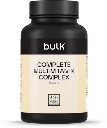 Bulk Complete Multivitamin Complex Tablets, 30 Vitamins, Minerals & Other Active Ingredients, Pack of 270, 270 Servings, Packaging May Vary