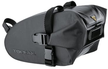 Topeak Wedge Drybag with Strap Mount (Black, 6.9x4.3x4.5-Inch, Medium)