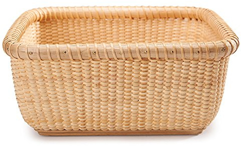 Teng Tian Nantucket Baskets Napkin Baskets Woven Basket Rattan Basket Storage Basket Sewing Baskets longaberger Wicker Nested Party Baskets Sewing Storage Hand-woven rattan square tray