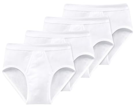 Schiesser Men's 2 Pack Sports Briefs with Fly - Essential Fine Rib