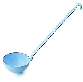 Riess, 0309-006, Schöpflöffel 9, CLASSIC - BUNT/PASTELL, Farbe Pastell-Blau, Durchmesser 9 cm, Höhe 8 cm, Emaille