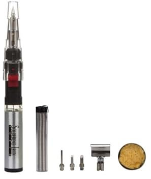 Velleman Ensemble de fer à souder à gaz Portable, flamme et température réglables, peut être utilisé comme brûleur à gaz et souffleur d'air chaud