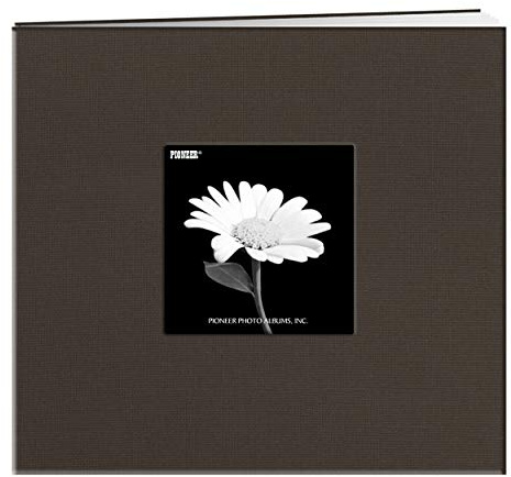 Pioneer Photo Albums 8x8 Fabric Frame Cover Post Bound Scrapbook, Warm Mocha Álbum de Recortes, Tela de plástico, Moca cálido, 8X8
