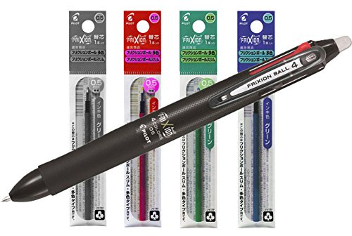 Roller Pilot FriXion Ball 4, TSI Stylo, 0,5 mm, Eco-Bundle, svart, 1