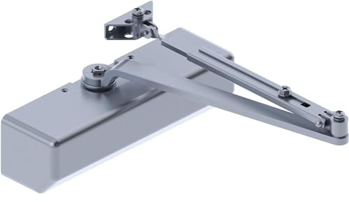 Hager - 5300M16ALM 5300 Series Aluminum Grade 1 Heavy Duty Surface Door Closer, Multi-Mount, 1–6 Adjustable Spring Size, Sprayed Aluminum Finish