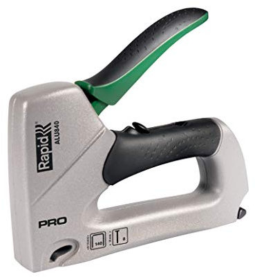 Rapid - Agrafeuse PRO ALU840 pour Agrafes N°140 et Pointes N°8, Agrafeuse Manuelle avec 2 Puissances au Choix, Poignée Ergonomique et Pièces d'Usure 100% Acier (22876001)