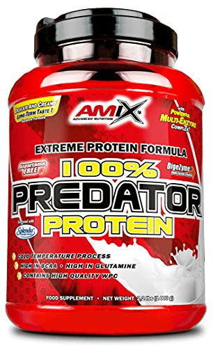 AMIX Predator Protein - Complément Protéiné en Poudre pour Augmenter la Masse Musculaire - Protéine de Lactosérum avec Enzymes Digestives - Acides Aminés BCAA et L-Glutamine - Chocolat - 1 kg