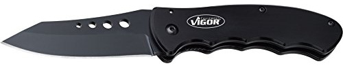Vigor Couteau pliant d'extérieur (verrouillage robuste, avec étui en nylon) V4651