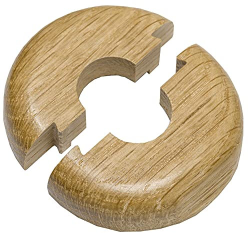 Unbekannt 403448 - Roseta para radiador (madera maciza incolora, 22/50 mm, 1/2, tipo de madera: roble lacado)