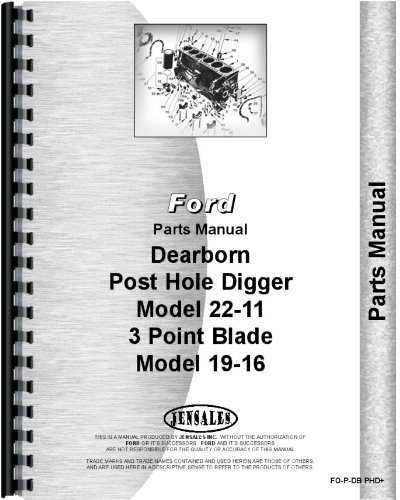 Dearborn 22-11 Post Hole Digger Parts Manual