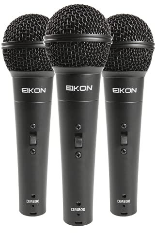 PROEL DM800KIT - 3 Microfoni Dinamici + 3 Supporti in ABS+ Bauletto Per Trasporto e Contenimento