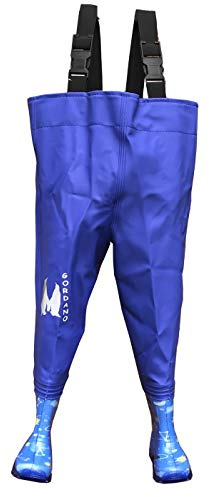 Gordano Kids Fishing Chest Waders, Fishing Boots Splash Size 24-25