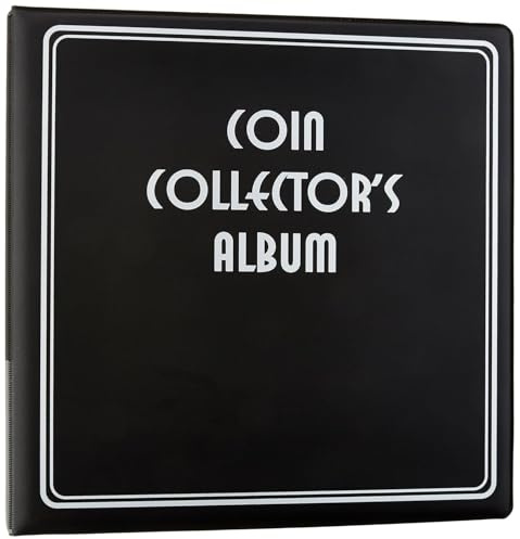 BCW 3-Inch Coin Collectors Album – Black | Heavy-Duty Coin Binder for Collectors | Holds Up to 90 Pages | Durable Coin Collection Book Holder