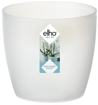 elho Brussels Orchidee 16 - Blumentopf für Innen - Ø 16.0 x H 14.6 cm - Transparent/Transparent