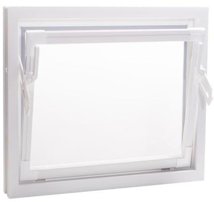 Kellerfenster weiß 50 x 50 cm Einfachglas
