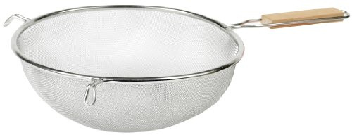 Imusa IMU-71195 10 Stainless Steel Strainer with Wood Handle