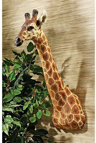 Design Toscano KY2069 African Giraffe Trophy Wall Sculpture, 59.5 cm, Full Color