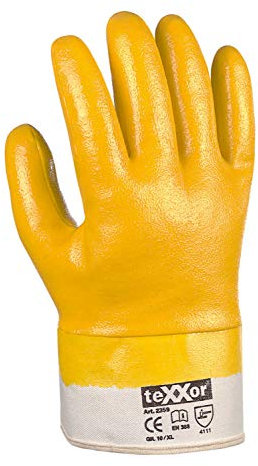 teXXor Handschuhe Nitril-Handschuhe STULPE gelb 11